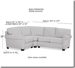 2600n sectional w measurements